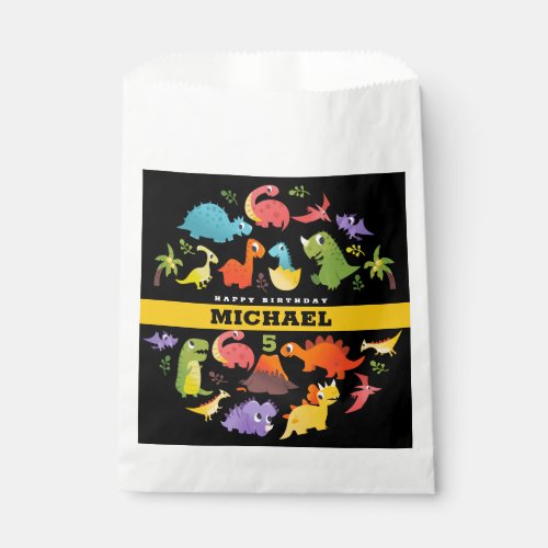 Personalized Cute Dinosaur  Favor Bag