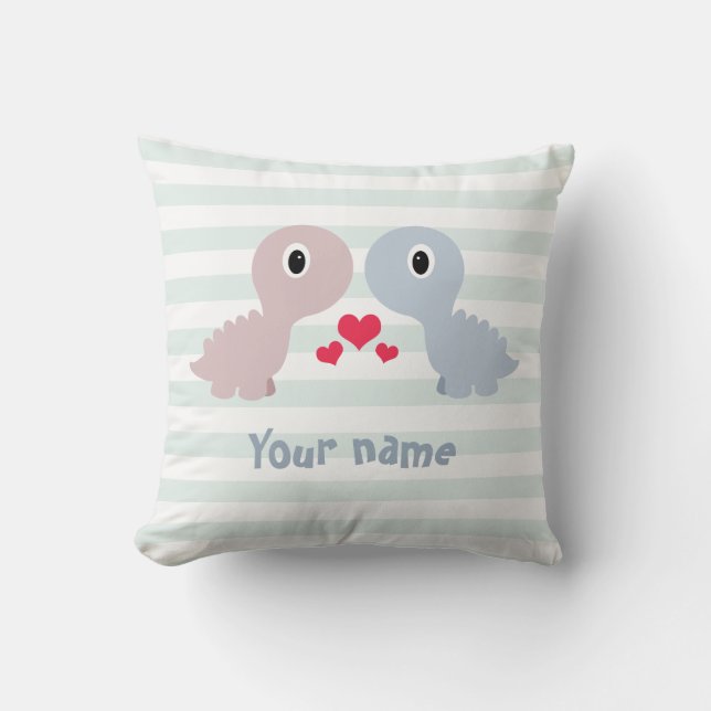 Personalized cute dinosaurs cushion (Front)
