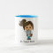 Personalized Cute Doctor Brunette Female, Blue Rim
