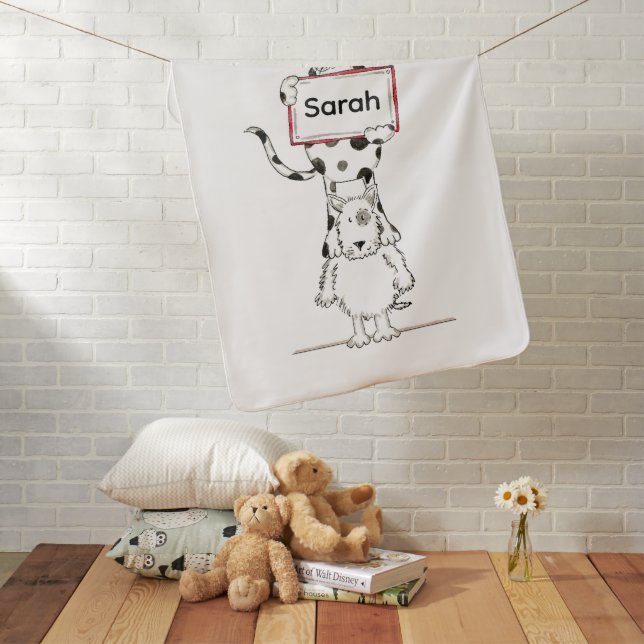 Personalized Cute Dog Acrobat  Baby Blanket (In Situ)