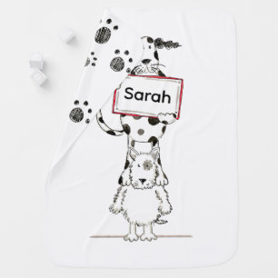 Personalized Cute Dog Acrobat  Baby Blanket