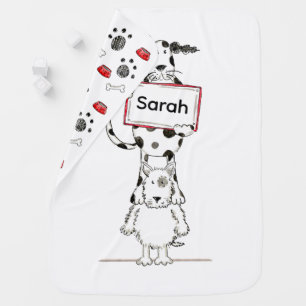 Personalized Cute Dog Acrobat Baby Blanket