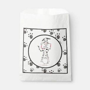 Personalized Cute Dog Acrobats Birthday Favor Bag