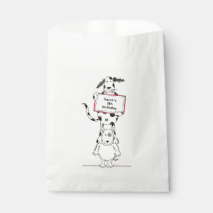 Personalized Cute Dog Acrobats Birthday Favor Bag