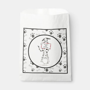 Personalized Cute Dog Acrobats Birthday Favor Bag