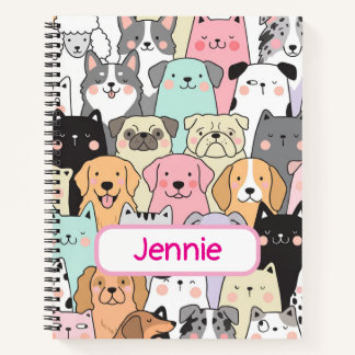 Personalized Cute Dog Cartoon Pattern Notebook