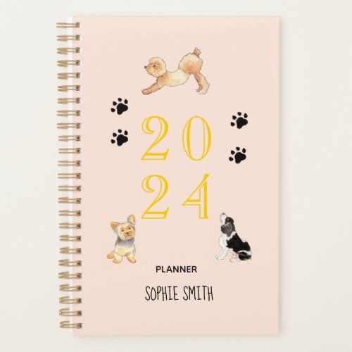Personalized Cute Dog lovers 2023 Planner