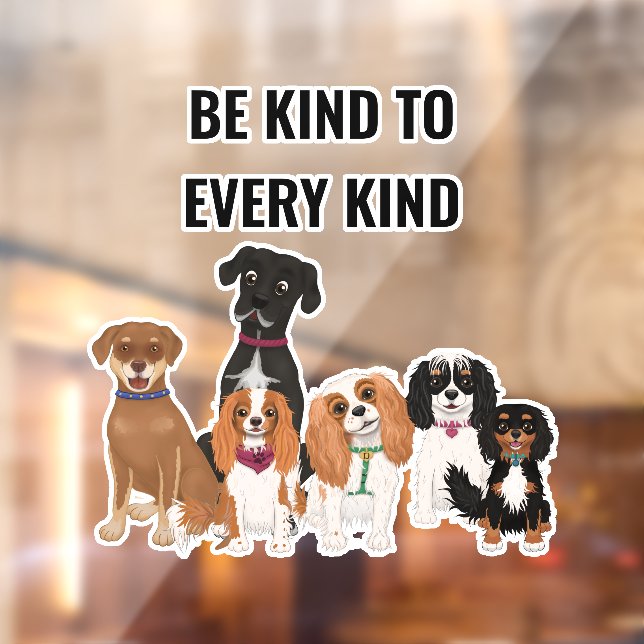 Personalized Cute Dog   Poster Window Cling (Sheet 2)