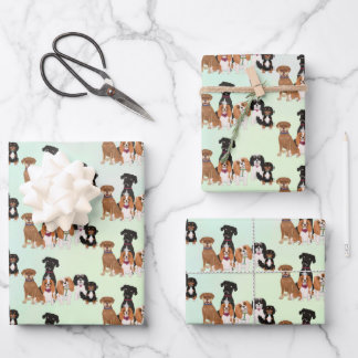 Personalized Cute Dog Poster Wrapping Paper Sheets
