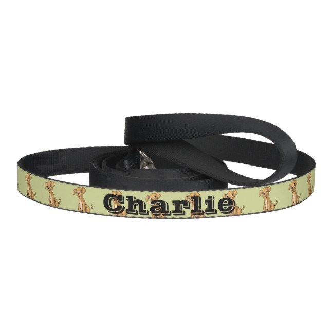 Personalized Cute Dog with editable name Pet Leash (Handle)