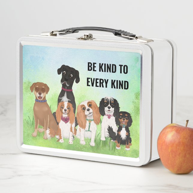 Personalized Cute Dogs Metal Lunch Box (In Situ)
