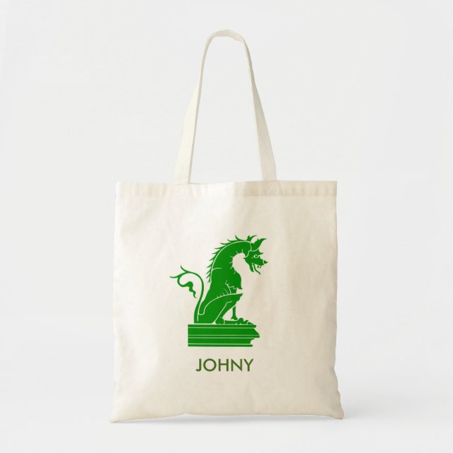 Personalized Cute Dragon Tote Bag (Front)