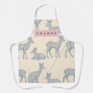 Personalized Cute Elegant Deer Pattern Apron