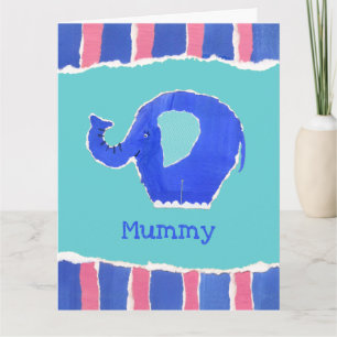 Personalized Cute Elephant Mother's Day Card