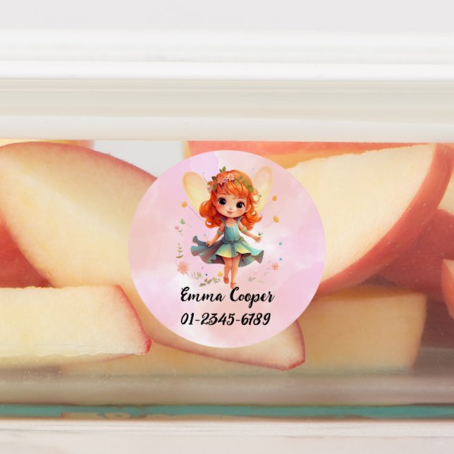 Personalized Cute Fairiy,Name,Phone number Labels (Affixed)