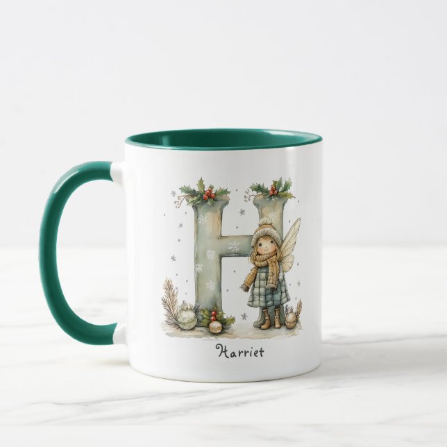 Personalized Cute Fairy Christmas Gift  Mug (Left)