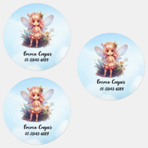 Personalized Cute Fairy,Name,Phone number Kids' Labels
