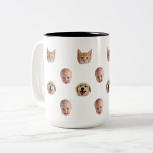 Personalized Cute Family Face 2 Photos Mug