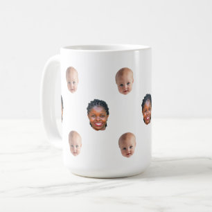 Personalized Cute Family Face 2 Photos Mug