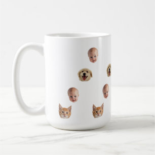 Personalized Cute Family Face 2 Photos Mug