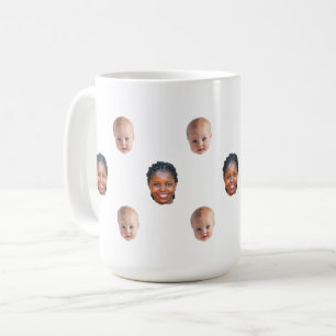 Personalized Cute Family Face 2 Photos Mug