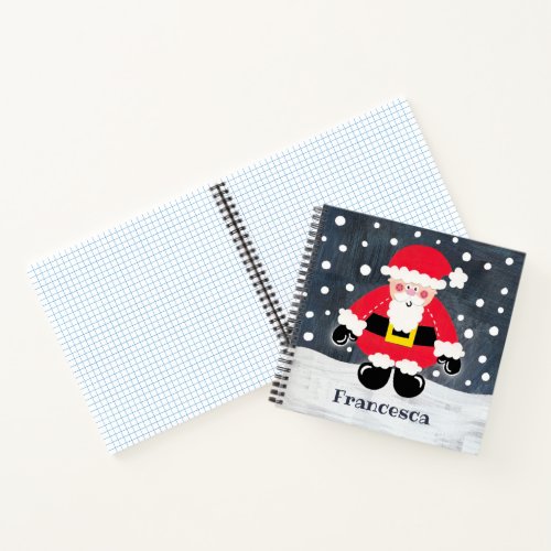 Personalized Cute Father Christmas Santa Claus Not Notebook