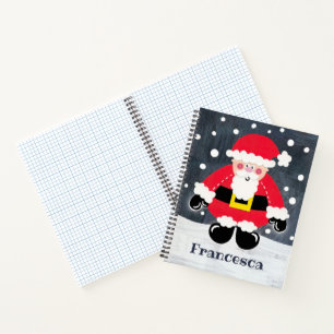 Personalized Cute Father Christmas Santa Claus Not Notebook