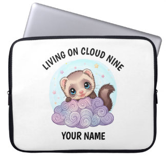 Personalized Cute Ferret Laptop Sleeve
