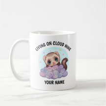 Personalized Cute Ferret Mug with Custom Text
