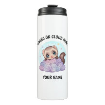 Personalized Cute Ferret Tumbler with Custom Text