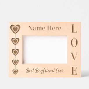 Personalized Cute Five Heart String and LOVE Engraved Frames