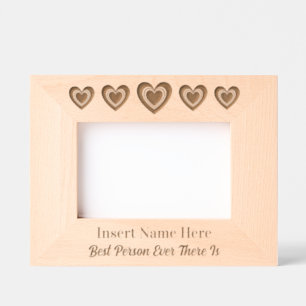 Personalized Cute Five Hearts Engraved Frames