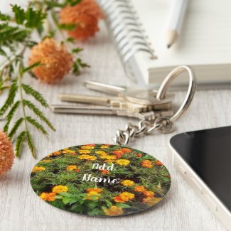 Personalized Cute floral Keychain