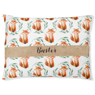 Personalized Cute Fox pet dog accessory Bed