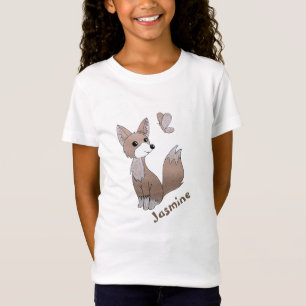 Personalized Cute Fox with Name T-Shirt