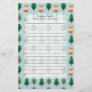 Personalized Cute Foxes and Trees on Blue Stationery