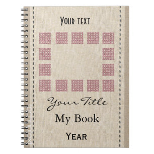 Personalized Cute Framed Linen Look Notebook