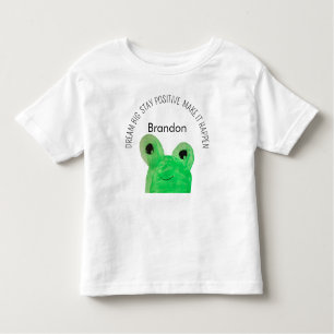 Personalized Cute frog inspirational quote Toddler T-shirt