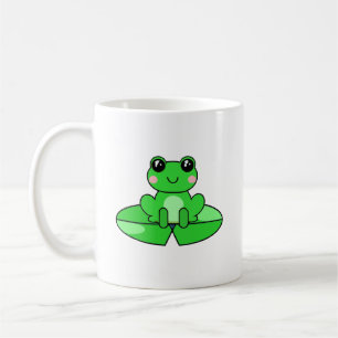 Personalized Cute Frog   Name in Heart Coffee Mug