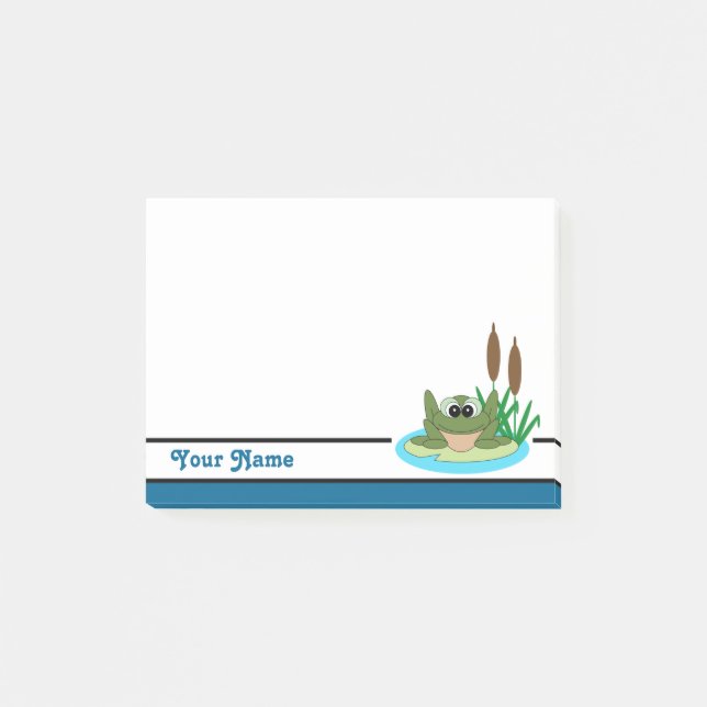 Personalized Cute Frog Post-it® Notes (Front)