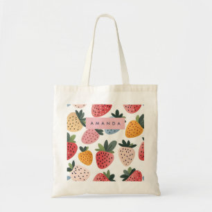 Personalized Cute Fruit Strawberry Pattern Tote Bag
