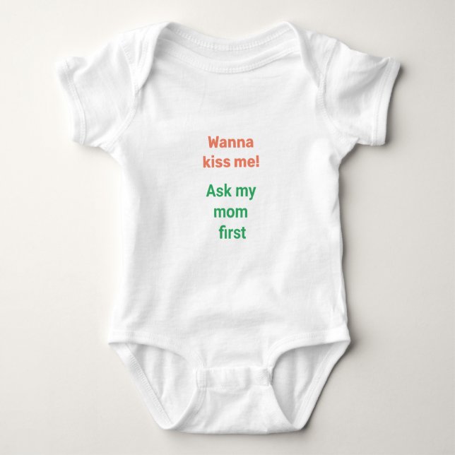 Personalized Cute Funny  Baby Bodysuit (Front)