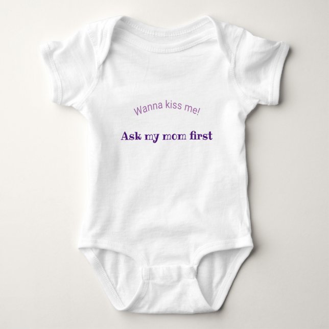 Personalized Cute Funny  Baby Bodysuit (Front)