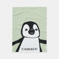 Personalized Cute Funny Penguin Baby Green