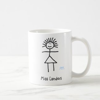 Personalized Cute Funny Teacher Stick Figure Coffee Mug