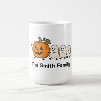 Personalized Cute Ghost Parade Halloween Family Mu Coffee Mug