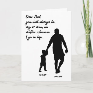 Personalized Cute Gift For Dad From Daughter Card