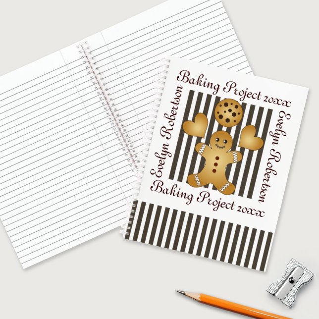 Personalized Cute Gingerbread Man Cookie Notebook (Creator Uploaded)