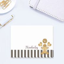 Personalized Cute Gingerbread Man Cookie