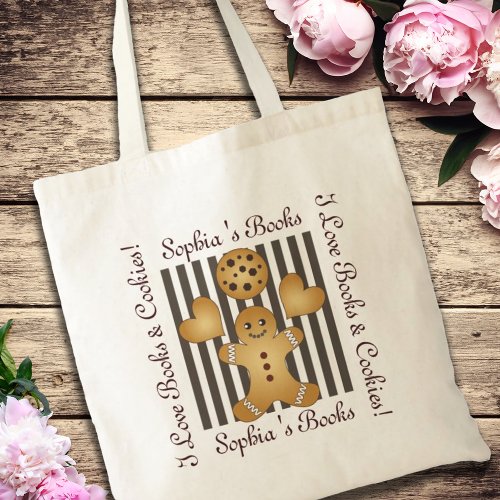 Personalized Cute Gingerbread Man Cookie Tote Bag